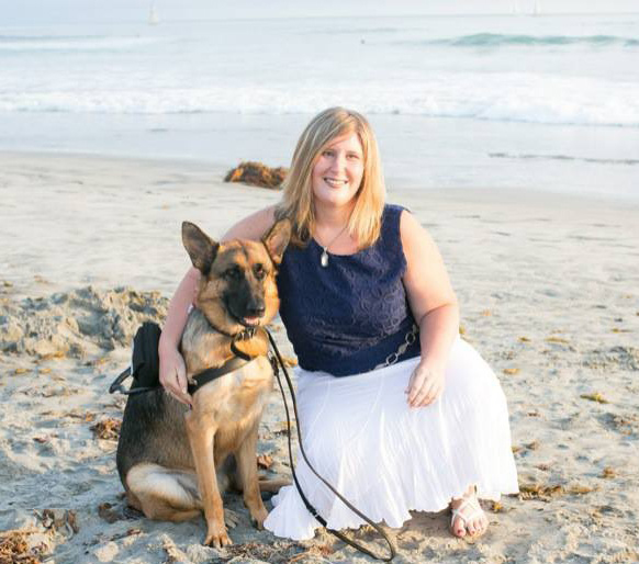 shanna and her guide dog diamond